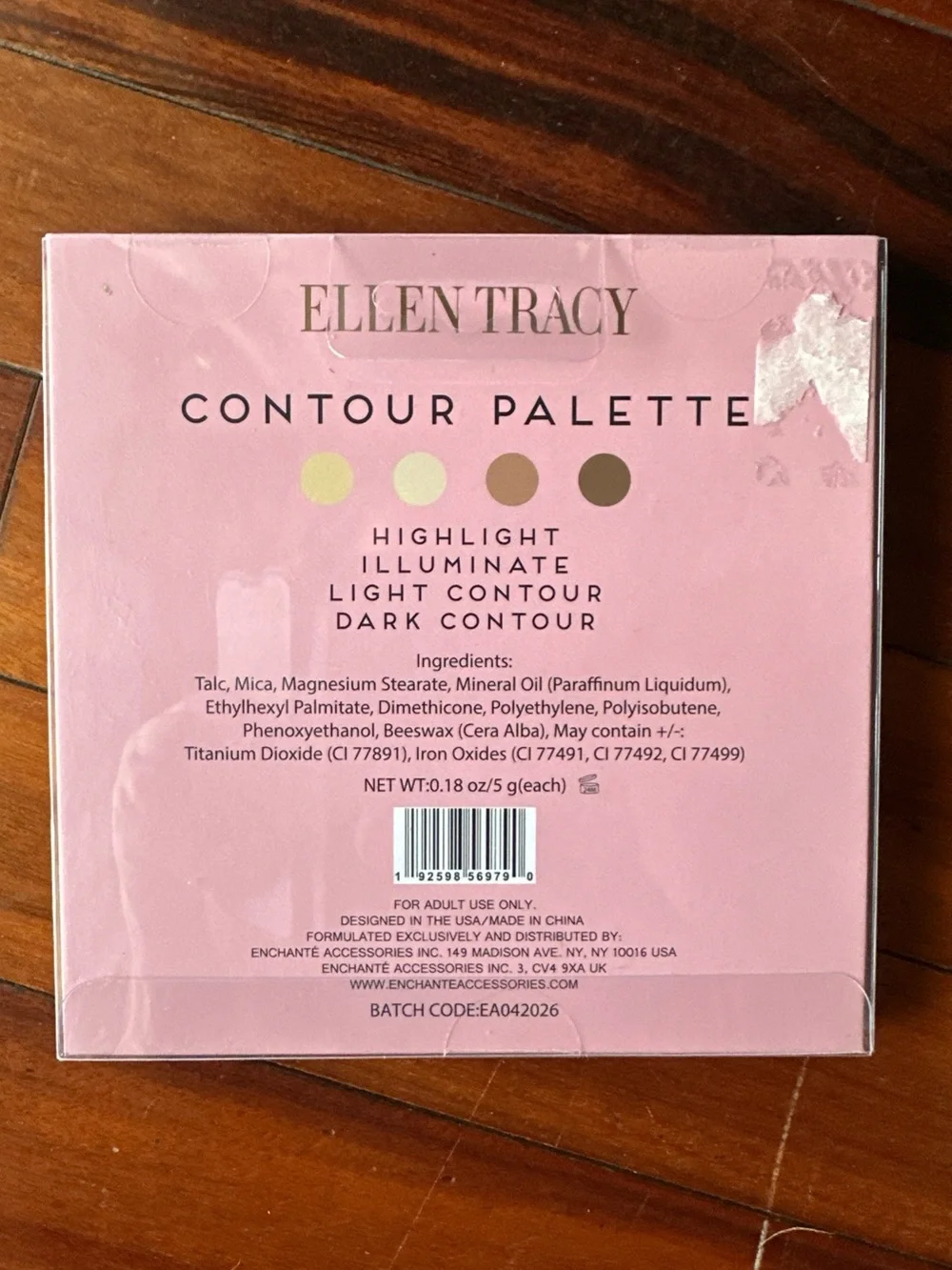 Ellen Tracy Pink Contour & Highlight Palette
